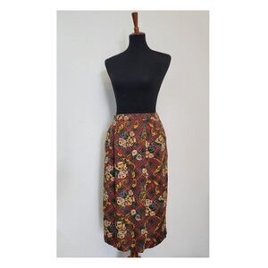 Vintage 1990's Pendleton Floral Plaid Skirt